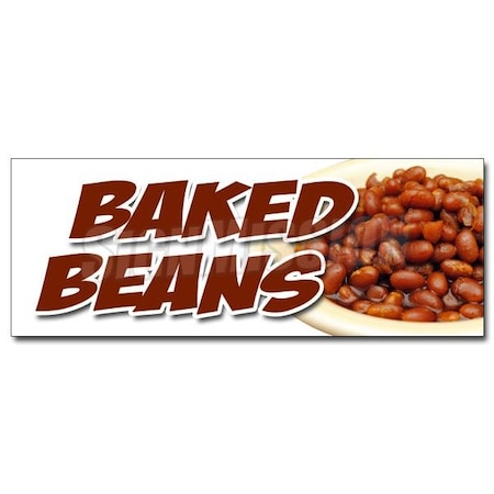 Signmission BAKED BEANS DECAL sticker slo slow cooked hot dogs brown sugar bacon, D-48 Baked Beans D-48 Baked Beans